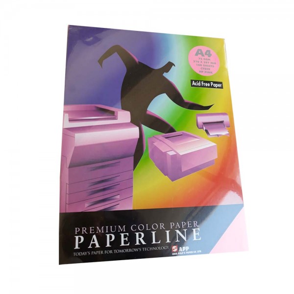 Paperline Premium Color Paper Ροζ Χαρτί Εκτύπωσης A4 75gr/m² 100 Φύλλα